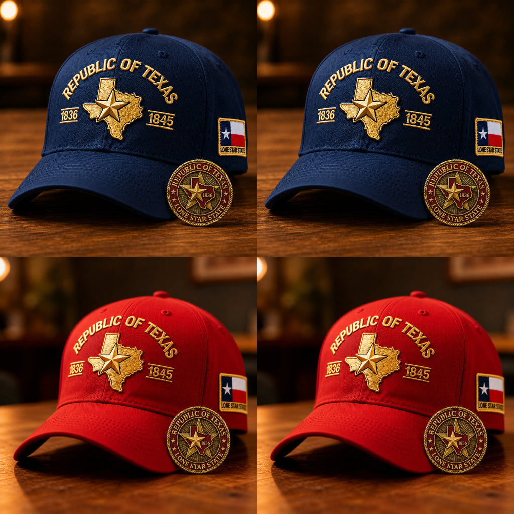 Republic of Texas Embroidered Cap