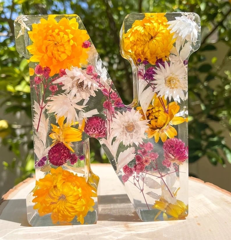 Flowers Resin Night Light