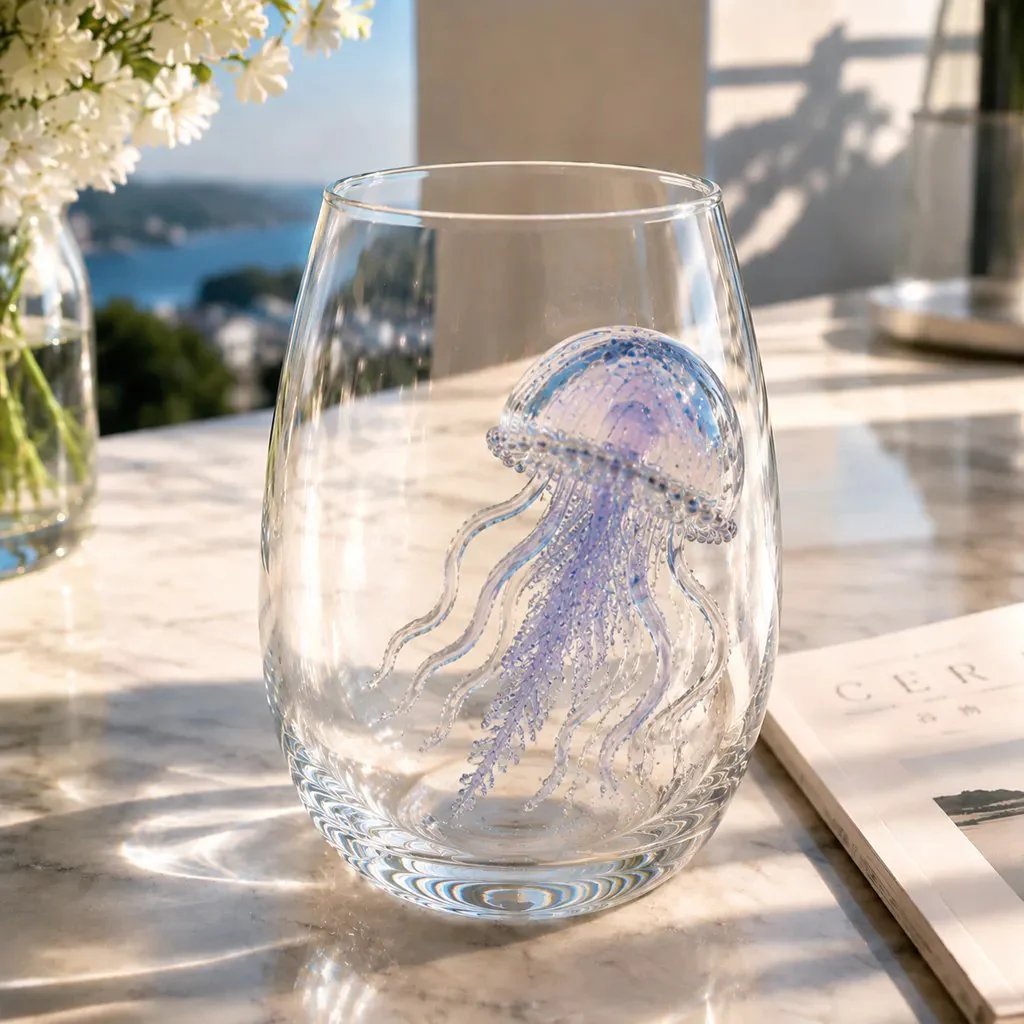 Bring the Ocean to Every Sip with Stunning 3D Artisan Glassware 🌊