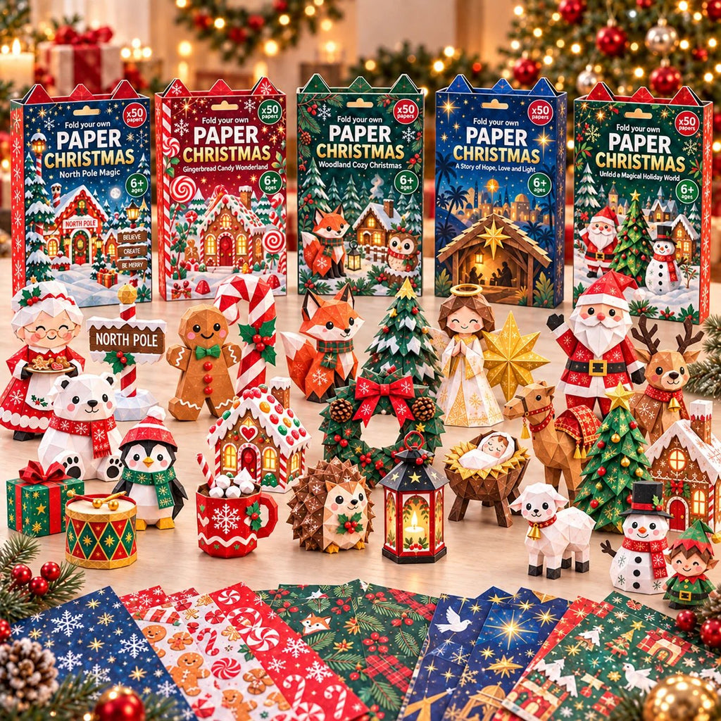 🧘Relaxing & Beginner-Friendly- 3D DIY Paper Christmas(💕Step-by-Step Guide Included)