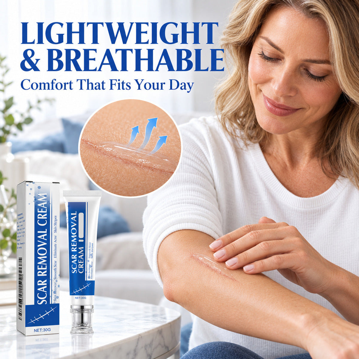 TopSpire®Scar Removal Cream Silicone Scar Gel Daily Care for Smoother-Looking Skin