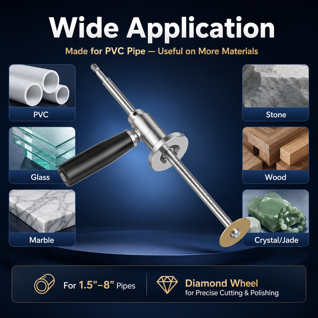 🔧 PVC Pipe Internal Cutter Tool – Clean Cuts in Tight Spaces (No Pipe Removal Needed)