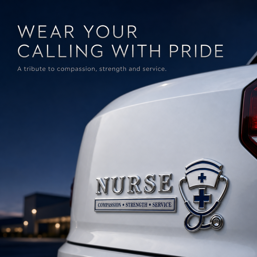 Nurse Compassion Strength Service Car Emblem Metal Badge