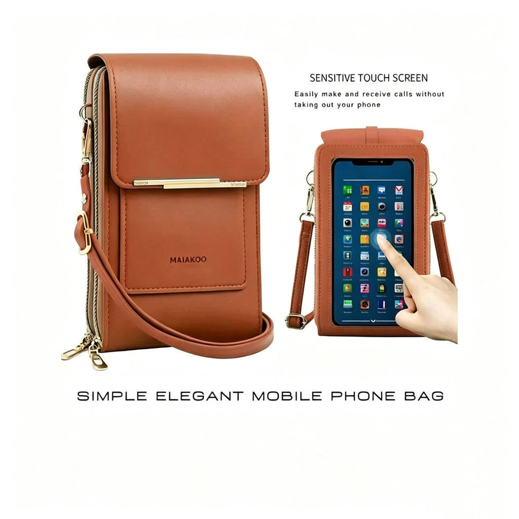 2026 Trendy Minimalist Elegant Women's Touchscreen Crossbody Phone Wallet