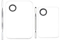 Makeup Mixing Palette, Stainless Steel Makeup Palette, Professional Cosmetic Mixing Makeup Palette Spatula Makeup Artist Tool (Small)