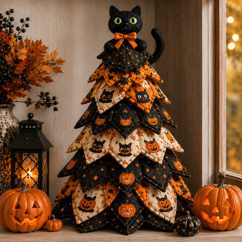 DIY Halloween Quilted Fabric Tree Kit(📦Buy 2 Free Shipping)