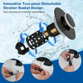 Upgraded 3-in-1 Bathroom Sink Drain Strainer Bathroom Accessories Set