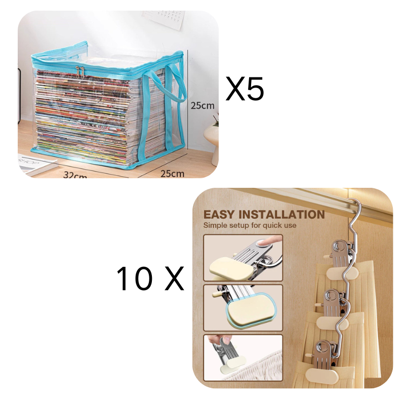 Portable Large Heavy-Duty Thick Plastic Clear Storage Box with Hinged Lid | Home, Travel & Camping