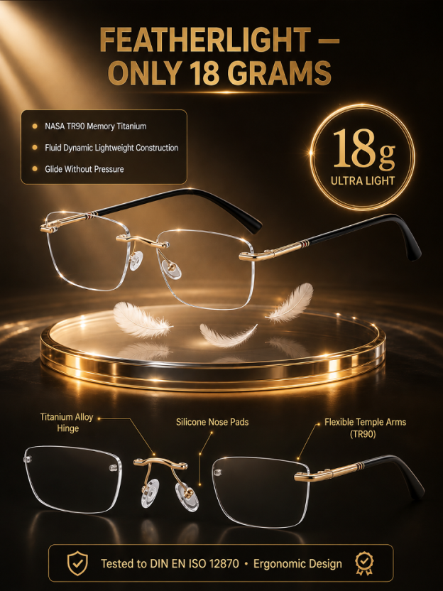 👓 Auto-Adjusting Focus: See clearly near and far without swapping glasses.