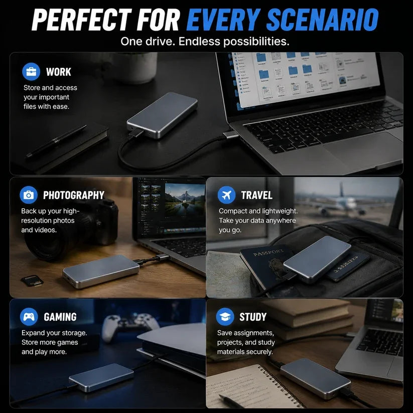 Portable External SSD – Protect Your Photos, Videos & Important Files