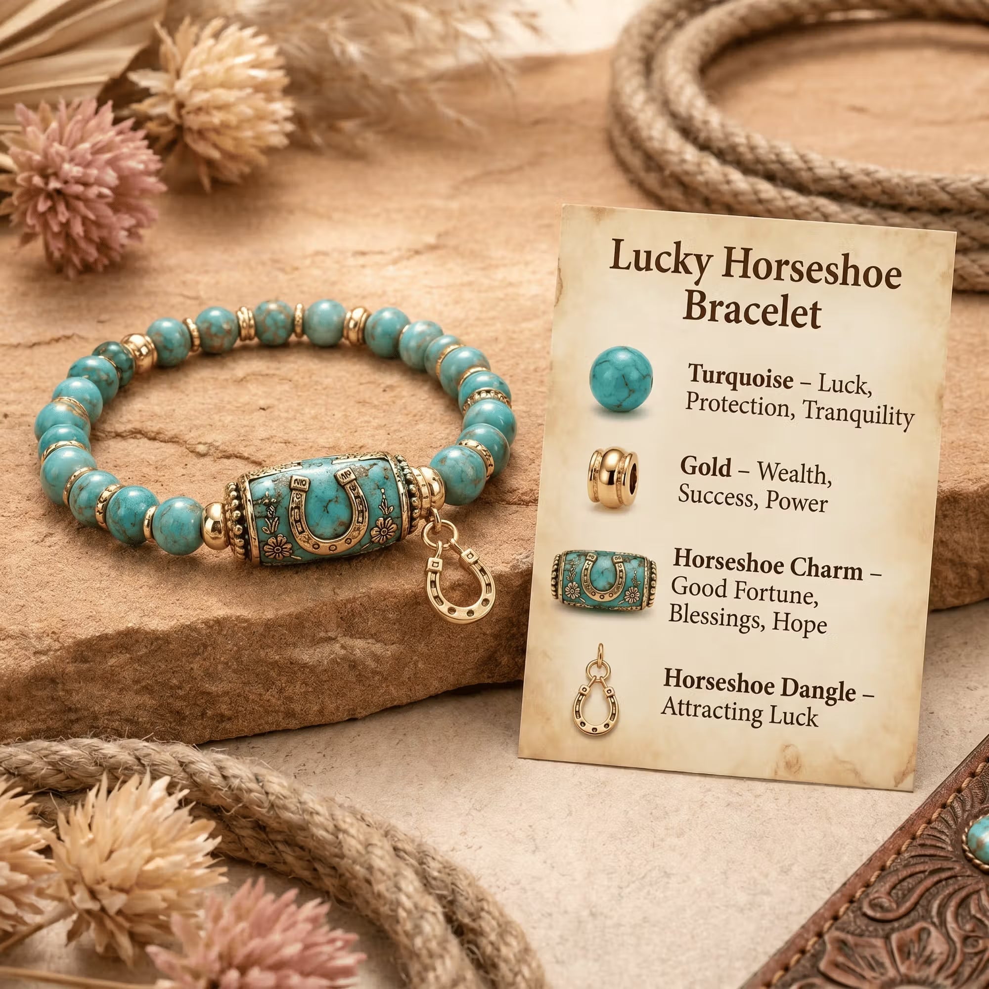Western Horse Guardian Crystal Bracelet👍