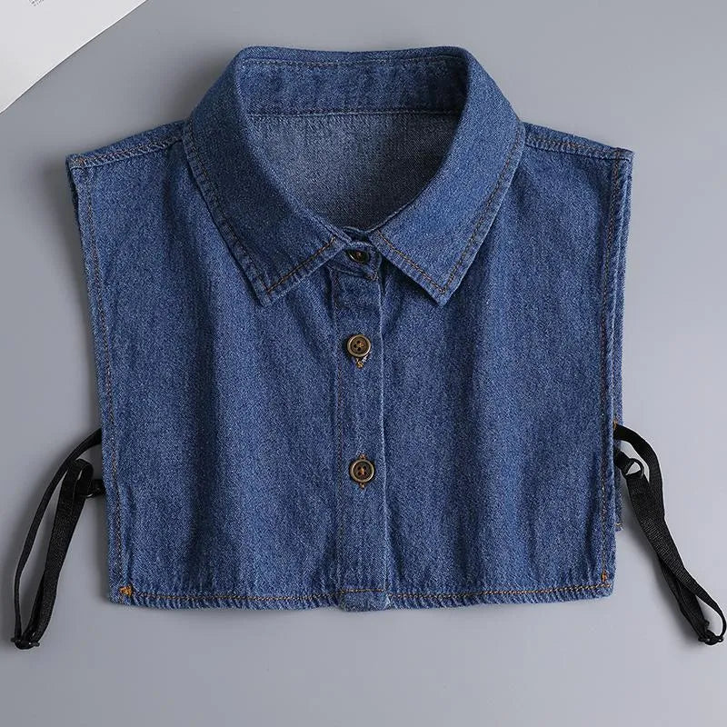 🔥 Denim False Collar – The Ultimate Layering Essential for Women 👕✨