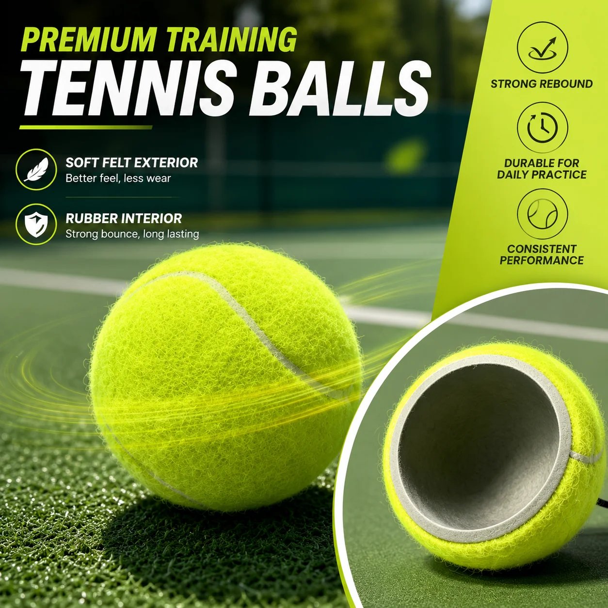 🎾 Solo Tennis Trainer Rebound Set – Practice Anytime, No Partner Needed
