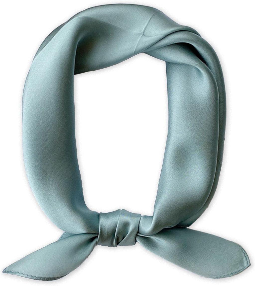 Ciormis 100% Mulberry Silk Scarf-Women's 21''/27''Square Silk Hair Head Scarf Neckerchief with Gift Packaged