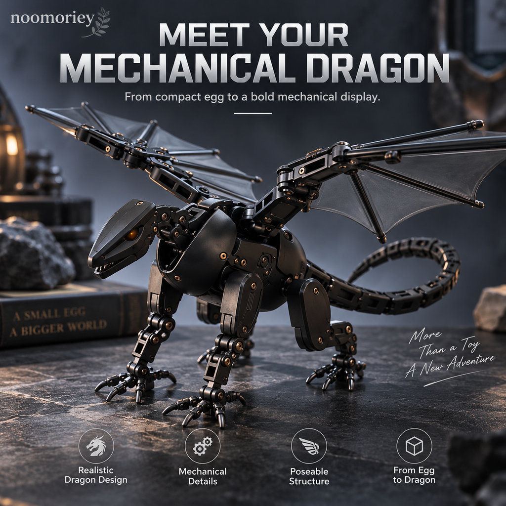✨🎁DragonMorph – Egg to Dragon Transforming Mechanical Toy