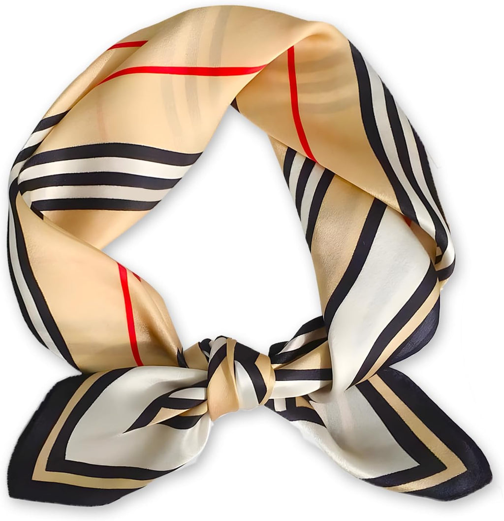 Ciormis 100% Mulberry Silk Scarf-Women's 21''/27''Square Silk Hair Head Scarf Neckerchief with Gift Packaged