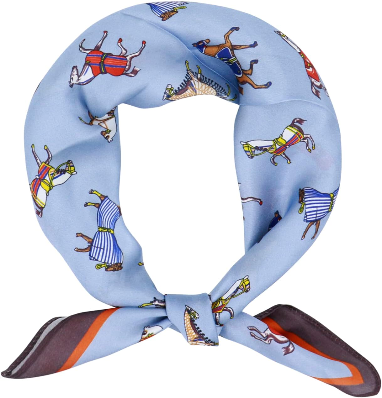 Ciormis 100% Mulberry Silk Scarf-Women's 21''/27''Square Silk Hair Head Scarf Neckerchief with Gift Packaged