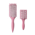 Curl Defining Brush for Curly Hair, Vented Detangling Hair Brush for Wet and Dry Styling, Curved Brush for Shaping and Smoothing Curl Clumps, Lightweight Hair Brush （Beige）