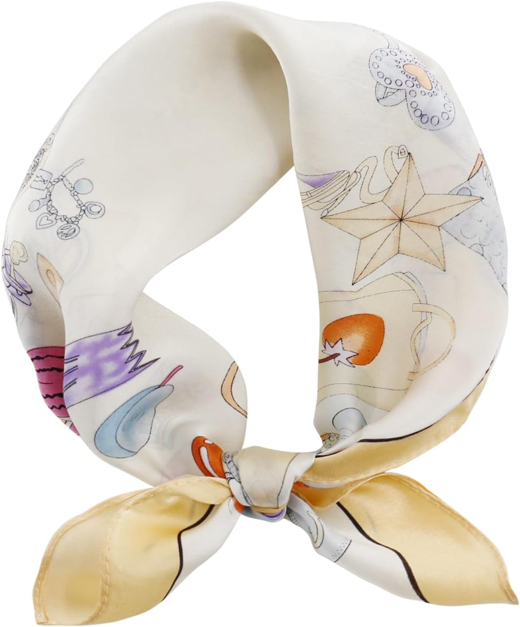 Ciormis 100% Mulberry Silk Scarf-Women's 21''/27''Square Silk Hair Head Scarf Neckerchief with Gift Packaged