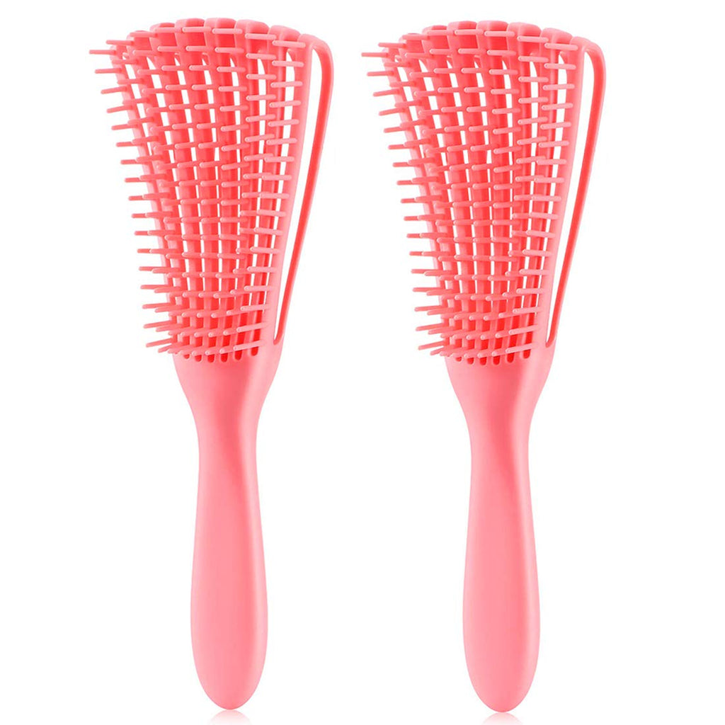 3 Pack Hair Detangler Brush for Afro America/African Textured 3a to 4c Kinky Wavy/Curly/Coily/Wet/Dry/Oil/Thick/Long Hair, Detangling Brush for Natural, Exfoliating Your Scalp for Beautiful