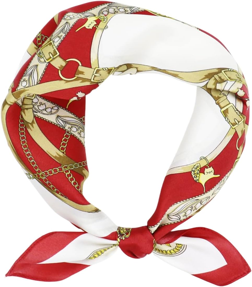 Ciormis 100% Mulberry Silk Scarf-Women's 21''/27''Square Silk Hair Head Scarf Neckerchief with Gift Packaged