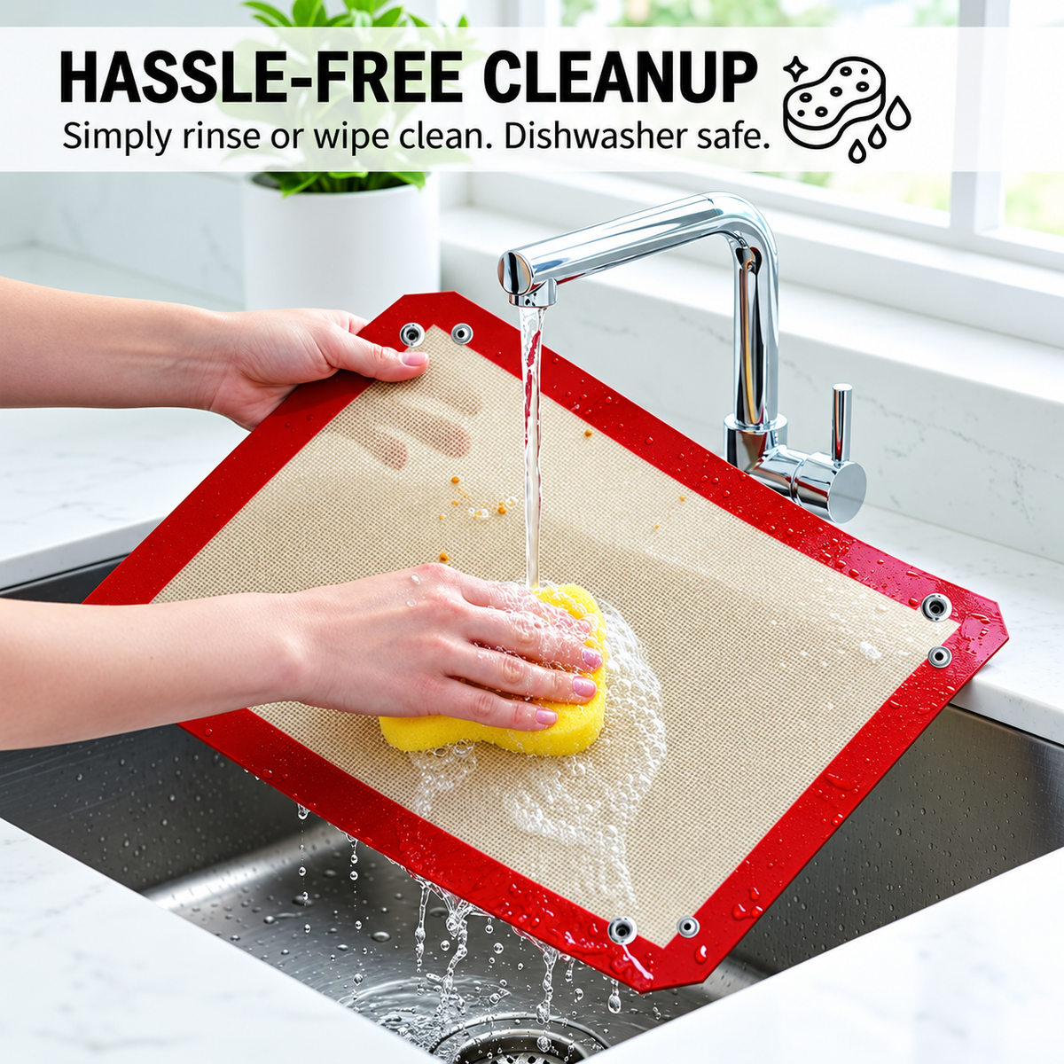 Spill-Guard Silicone Baking Tray Mat
