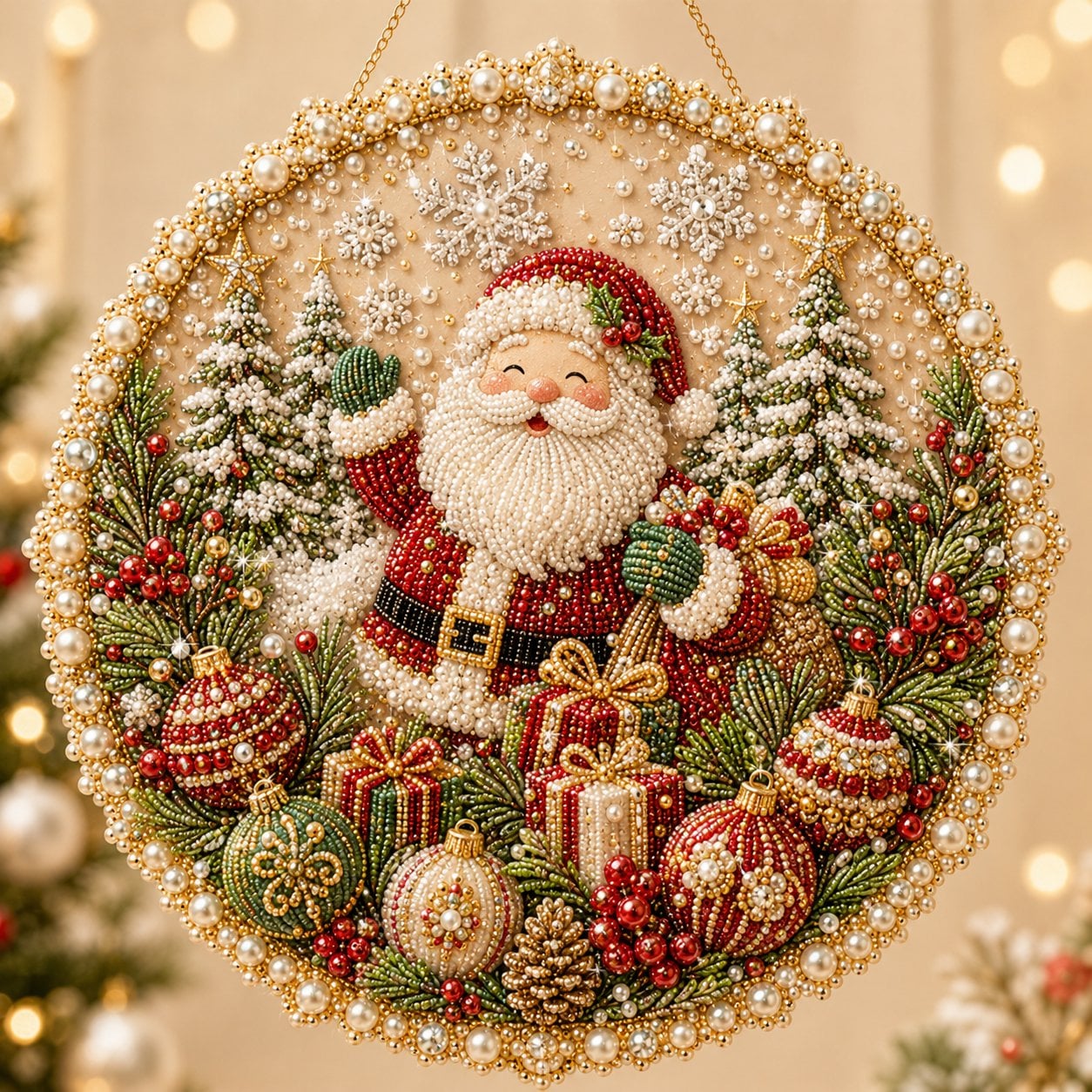 Four Seasons & Holiday Pearl Art Hanging Wreath Kit