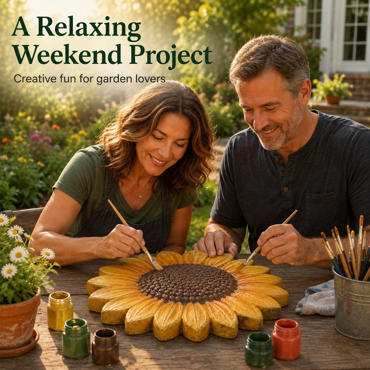 Reusable Sunflower Stepping Stone Mold