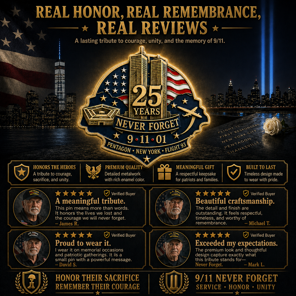 Pentagon • Flight 93" 25th Anniversary Remembrance Pin