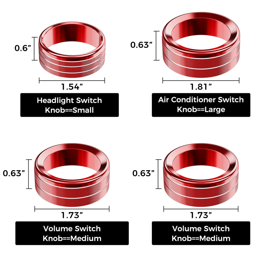 8PCS Button & Knob Cover Set