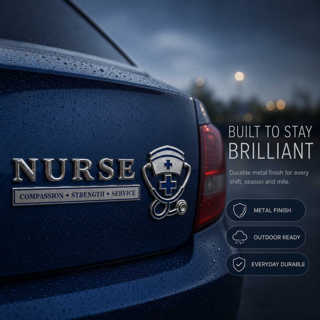 Nurse Compassion Strength Service Car Emblem Metal Badge