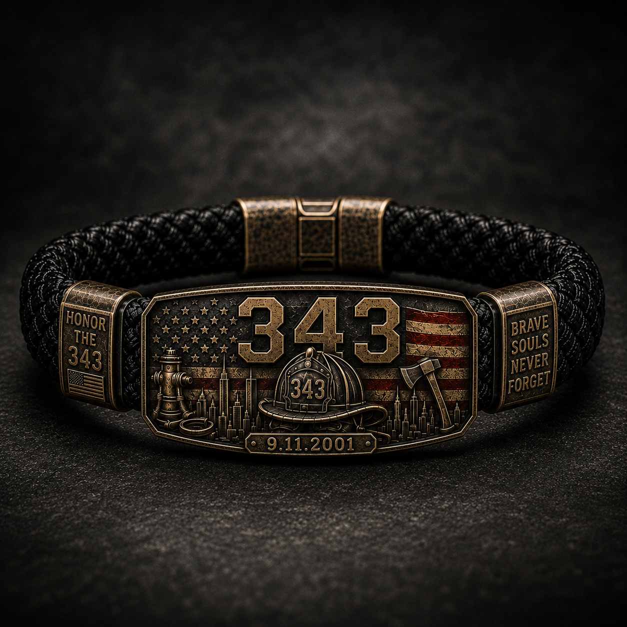 🔥 343 Firefighter Honor Bracelet – Made by Retired Firefighter