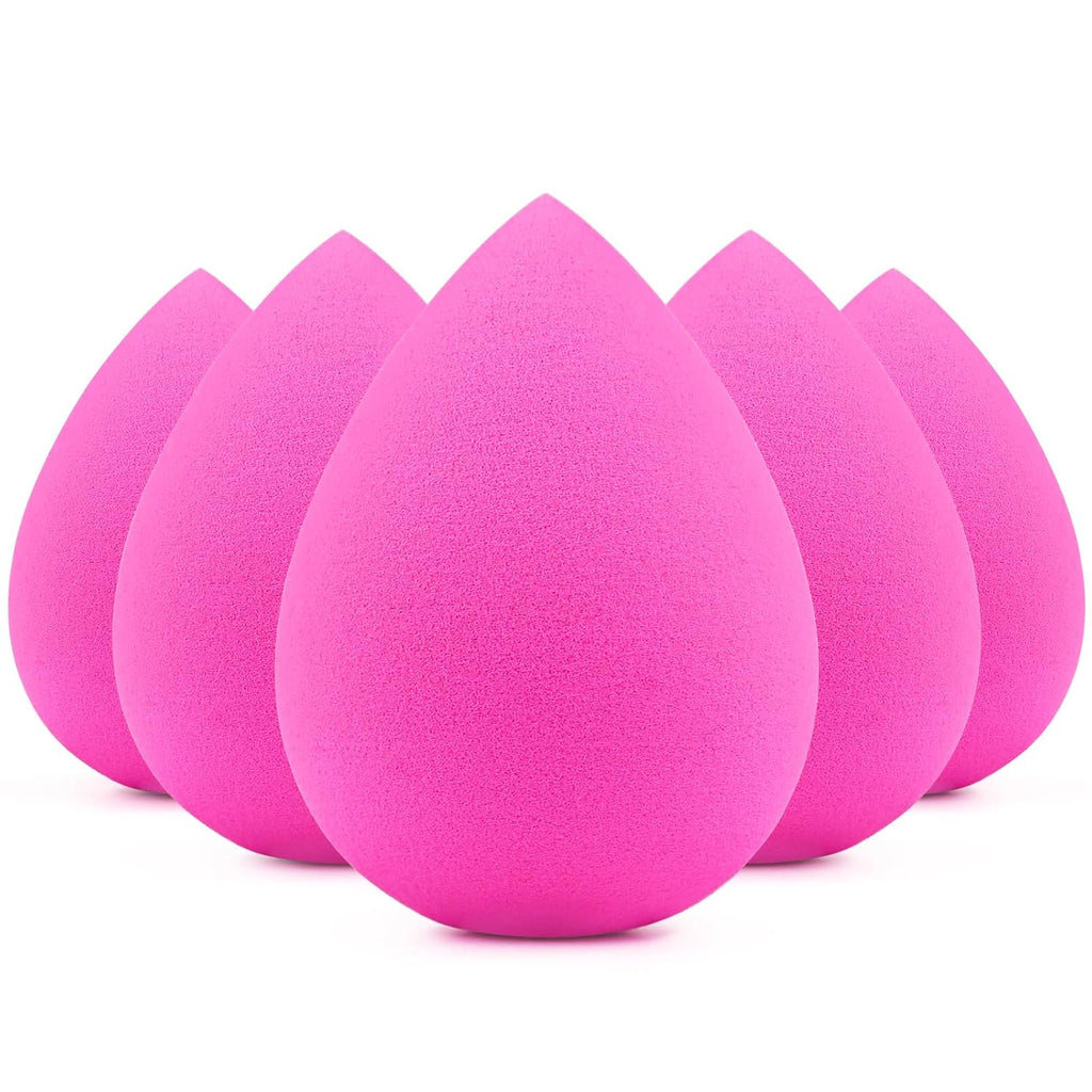 Makeup Sponge Set, 5 Pcs Foundation Blending Sponge, Beauty Sponges Flawless for Liquid, Cream, and Powder, Latex-Free and Vegan Boun Boun Makeup Sponges, Black