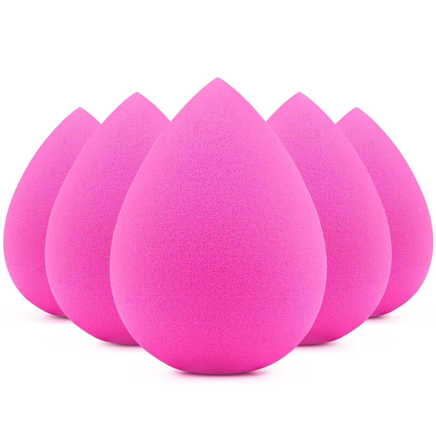 Makeup Sponge Set, 5 Pcs Foundation Blending Sponge, Beauty Sponges Flawless for Liquid, Cream, and Powder, Latex-Free and Vegan Boun Boun Makeup Sponges, Black