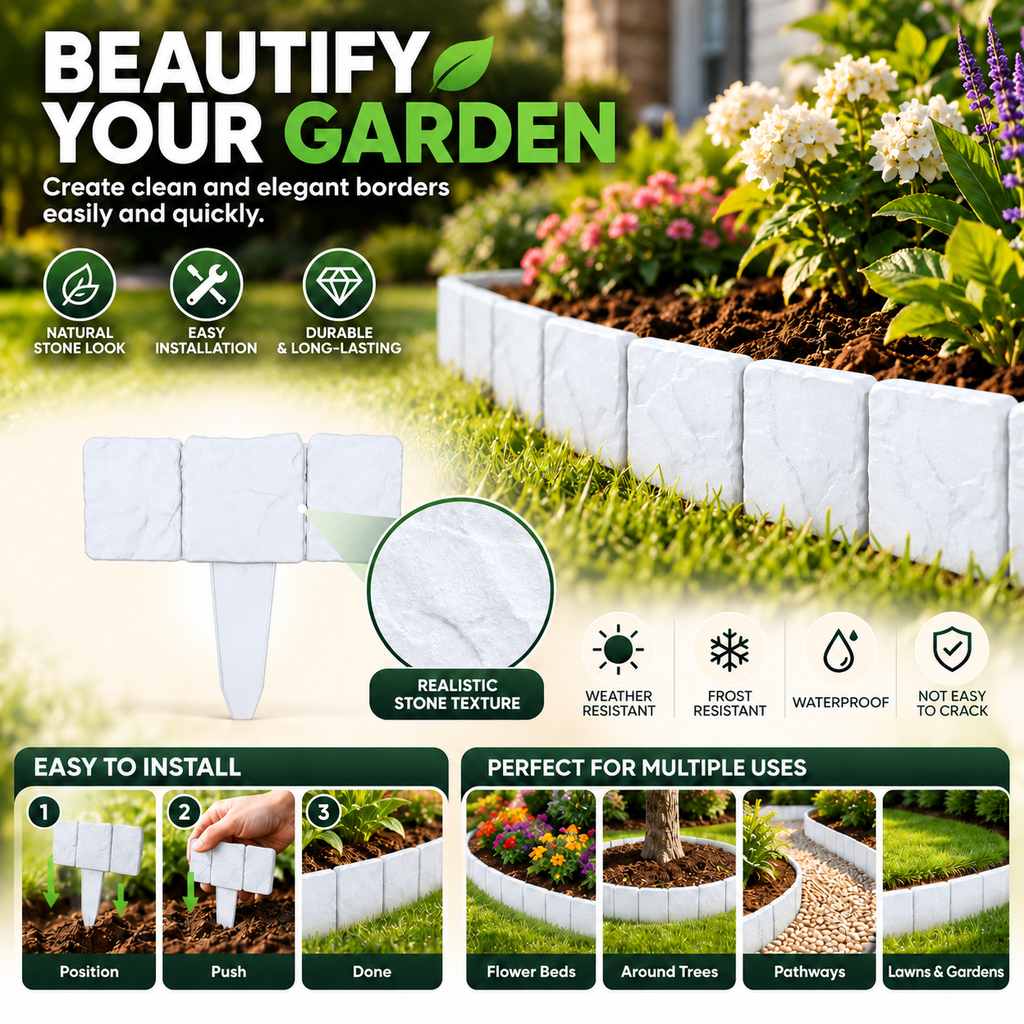 🏡2026 HOT SALE🥳💞50K+ SOLD!🌿✨ 50% OFF! Faux Stone Garden Edging Border! ♻️