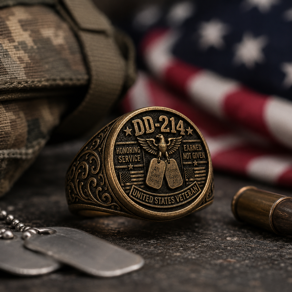 🎖️ DD-214Veteran Honor Ring — "All Gave Some & Some Gave All"