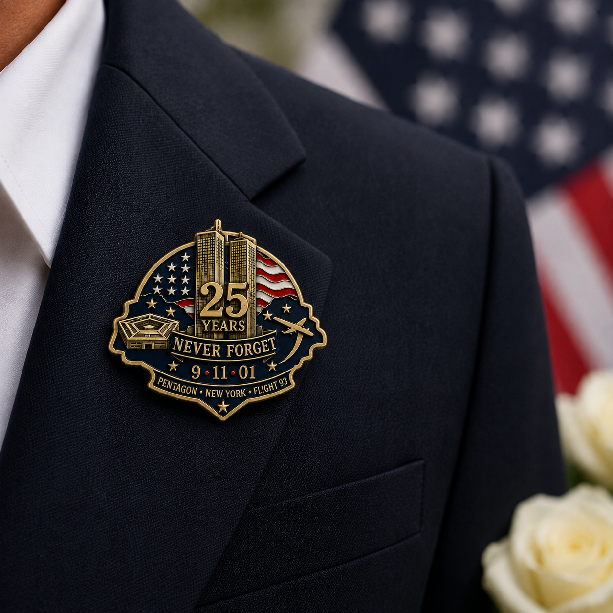 Pentagon • Flight 93" 25th Anniversary Remembrance Pin