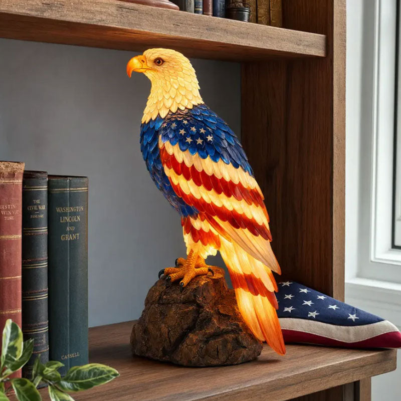 Anniversary Patriotic Bald Eagle Lamp