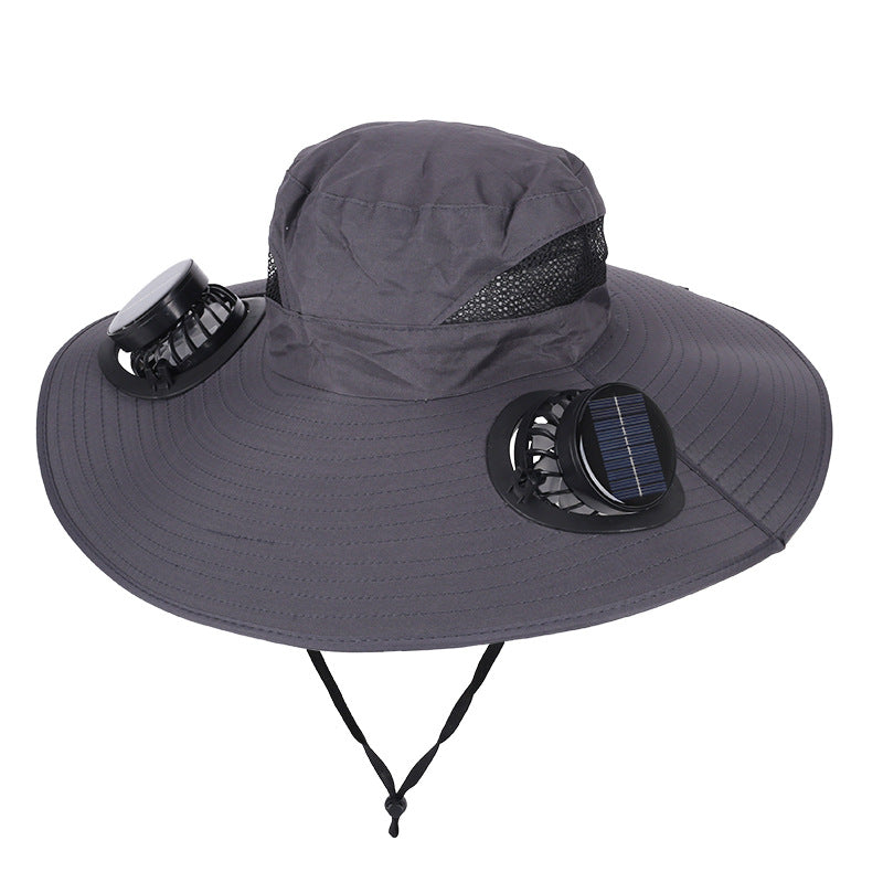 Solar fan cap