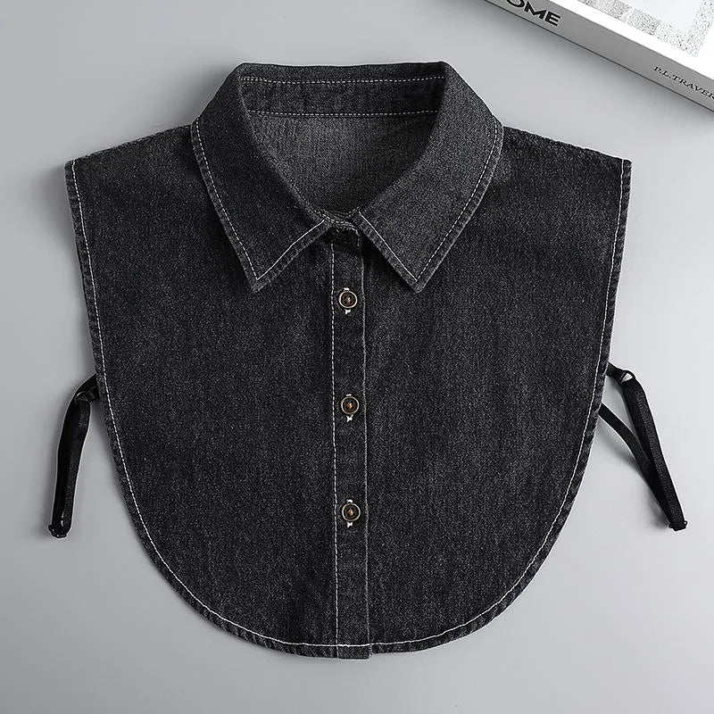 🔥 Denim False Collar – The Ultimate Layering Essential for Women 👕✨