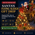 🔥Free Shipping -🎅✨ 2026 New Santa’s Flying Sleigh Gift Cascade – Solar Christmas Garden Light