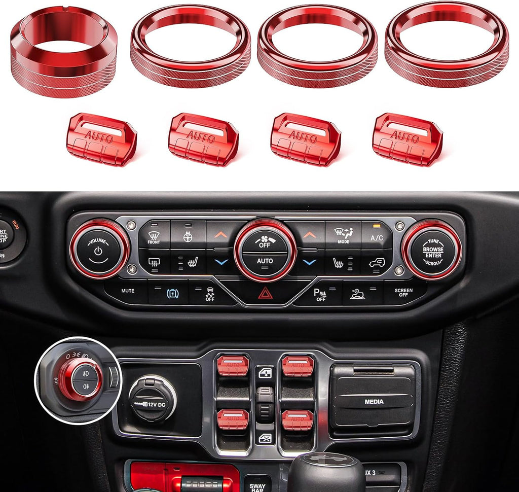 8PCS Button & Knob Cover Set
