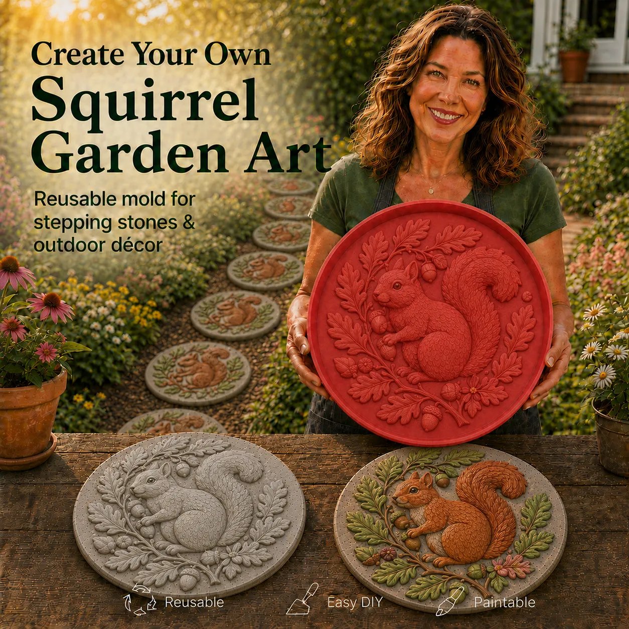 Garden Stepping Stone Mold 💥