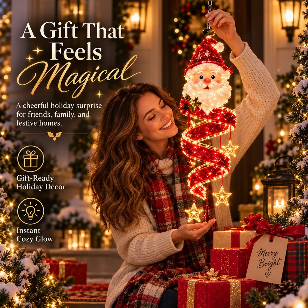 ⏳ Last Day 49% OFF – 🎄Christmas Magic Spiral™ Hanging LED Light Collection