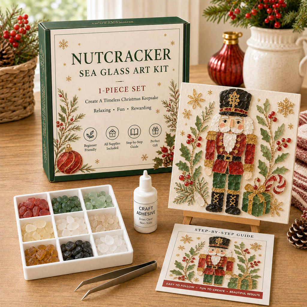 🎄 Christmas Sea Glass Art Kit