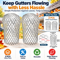 2-Pack Aluminum Gutter Downspout Guards – Adjustable Leaf & Debris Strainer for Rain Gutters