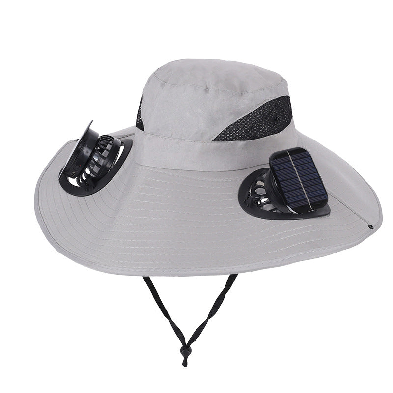 Solar fan cap