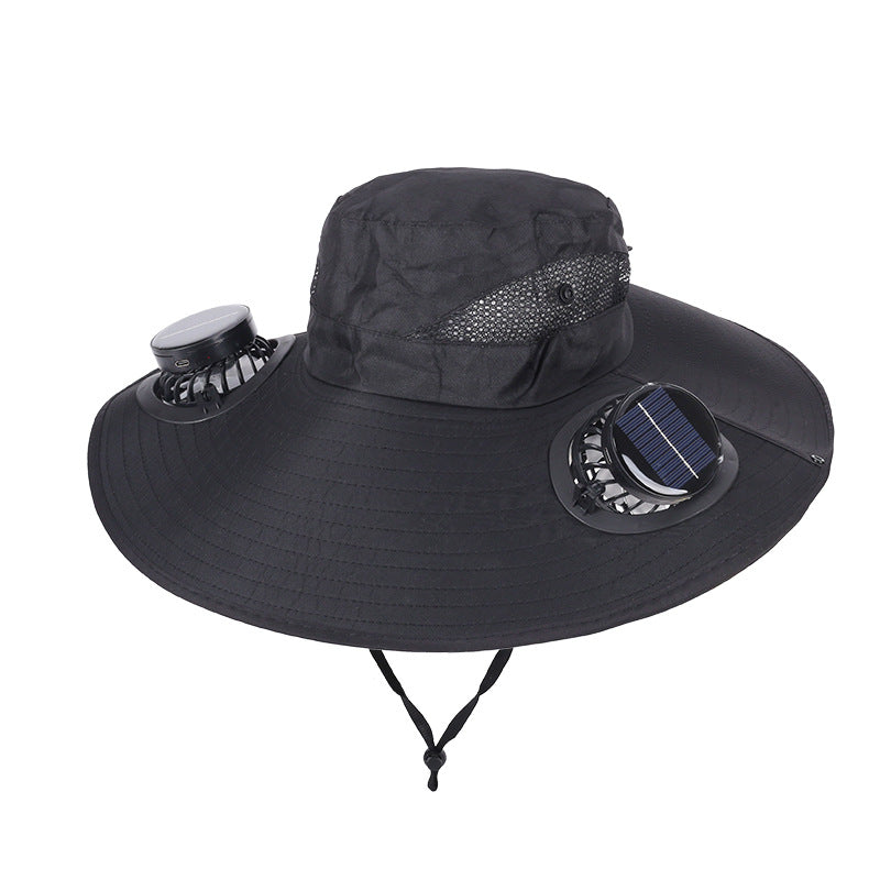 Solar fan cap