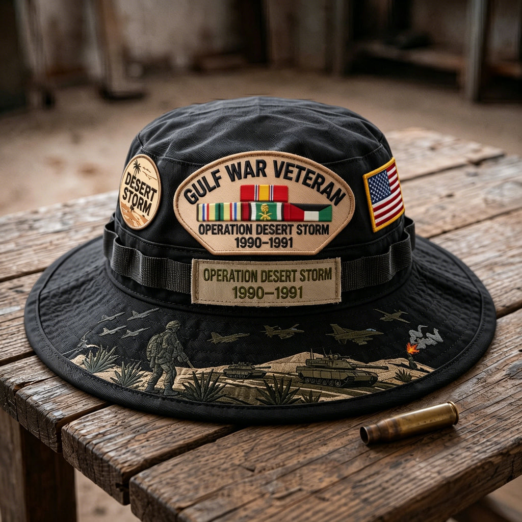 🇺🇸 Last Day Promo: 50% OFF 🎖️ - Gulf War Veteran Desert Storm Tribute Boonie Hat