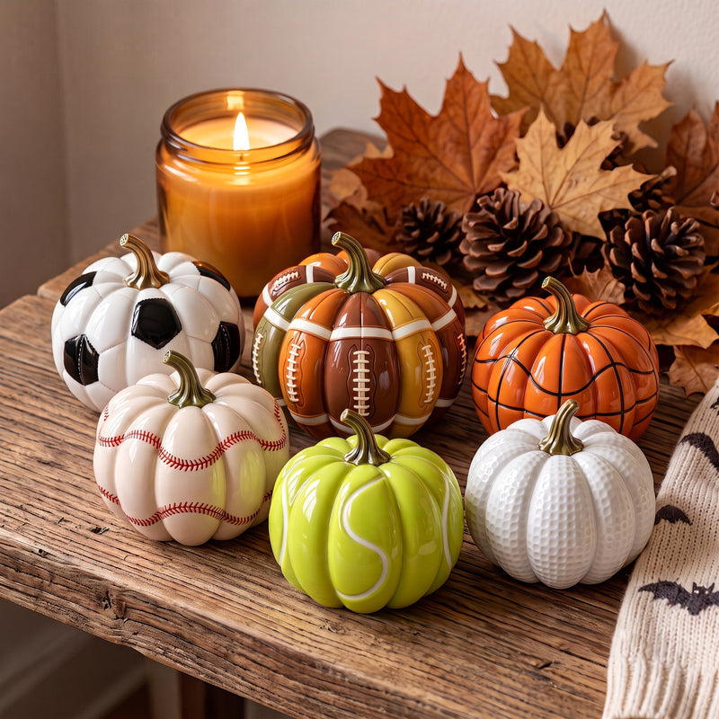 Sport-Themed Pumpkin Set